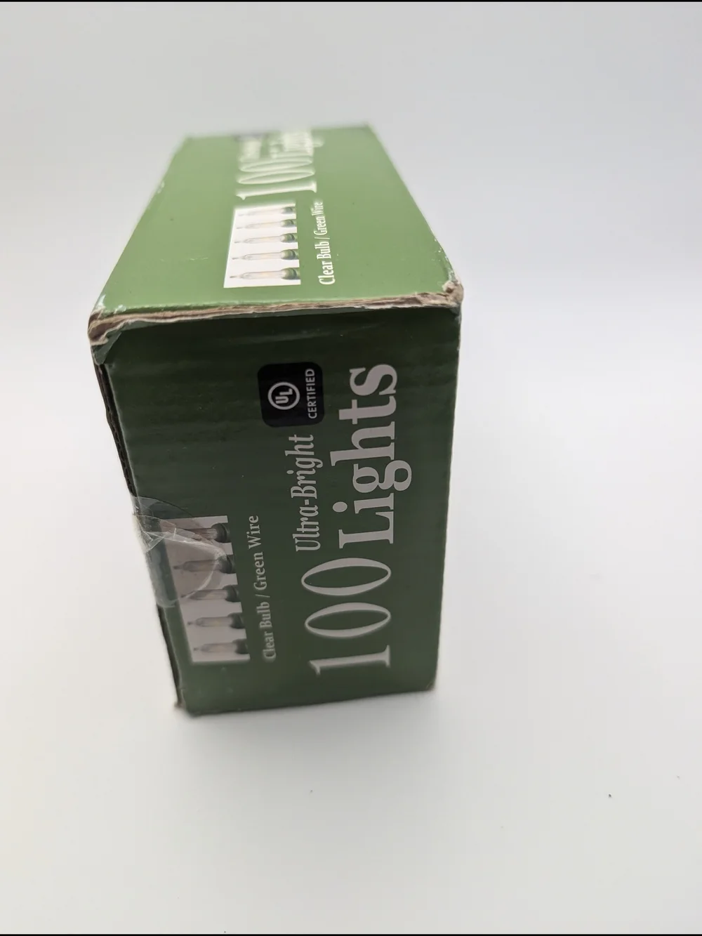 Prextex Ultra-Bright 100 Indoor/Outdoor Clear Lights Brand New Green Cord